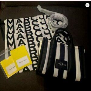 Marc Jacobs Striped Micro Tote Bag